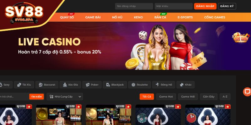 Sảnh game Casino